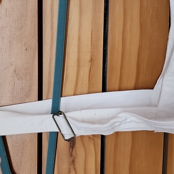 Cream ankle length adjustable overalls - Picture 3 of 6